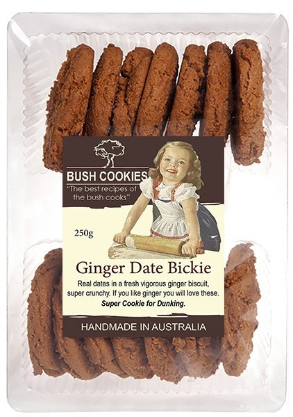 Bush Cookies Ginger Date Bickie 250g