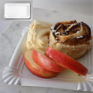 Paris Rectangular Fluted Snack Plate 11x17 50pk