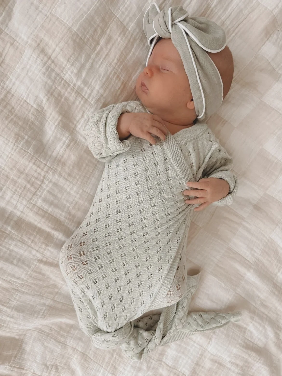 Pop Ya Tot Pointelle Gown