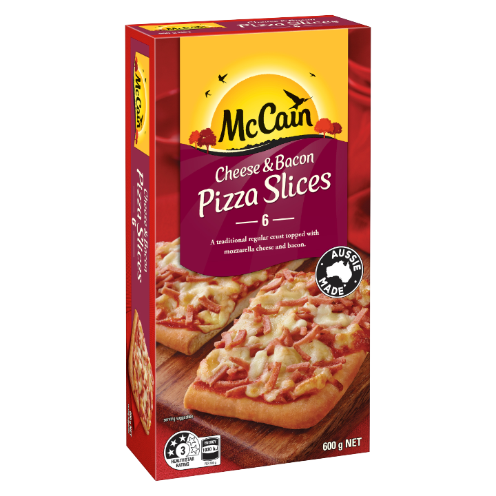 Mccain Pizza Slice Cheese & Bacon 600g