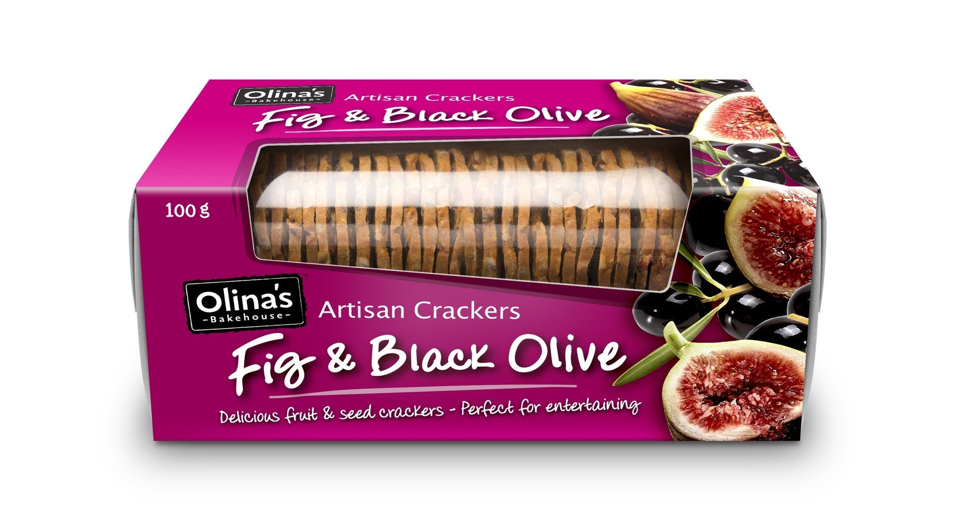 Olinas Crackers Fig & Black Olive 100g **