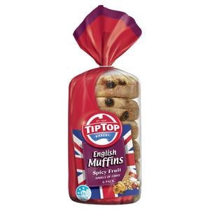 V. Tip Top English Muffins Spicy Fruit 6pkt