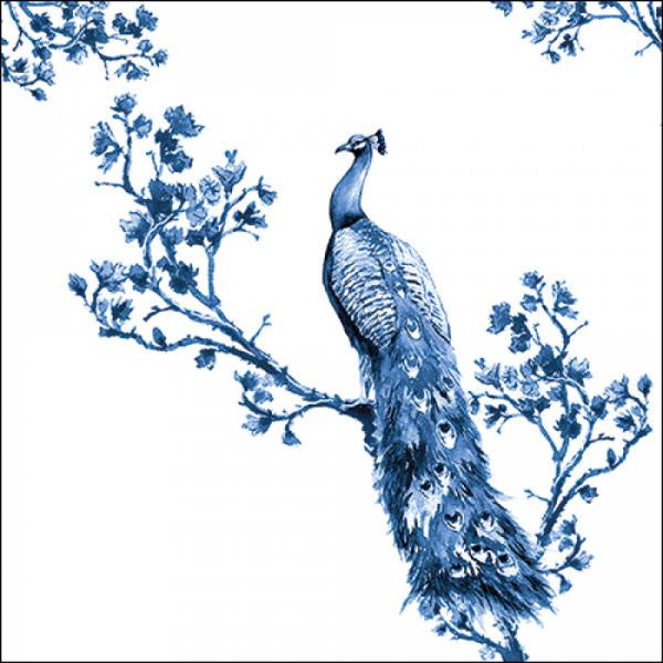 Royal Peacock Napkins - Luncheon