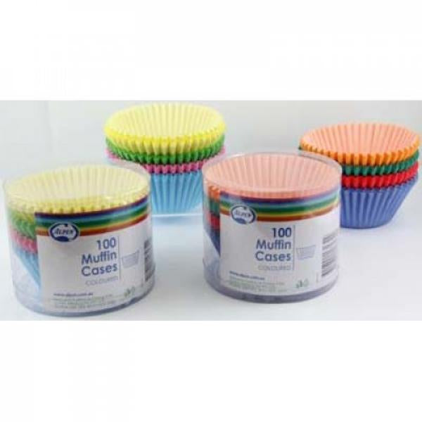 Muffin Cases Coloured 100pk