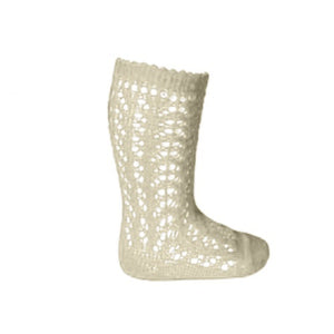 Perle Openwork Knee High Socks