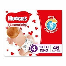 Huggies Essentials Nappies  Size 4 Toddler 46pk