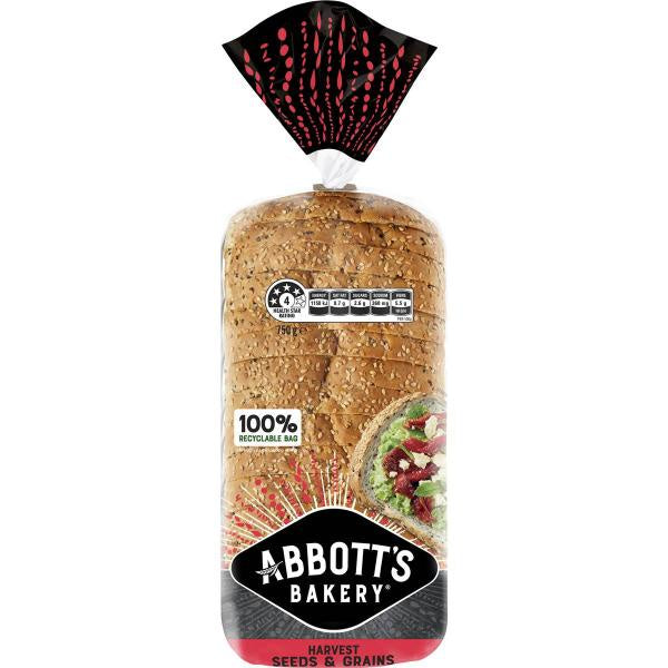 Q. Abbotts Bakery Bread Harvest Seeds & Grains 750g