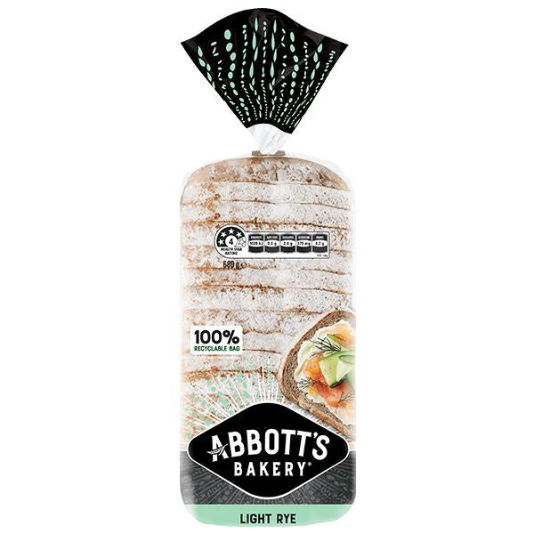 Q. Abbotts Bakery Bread Rye Light 680g