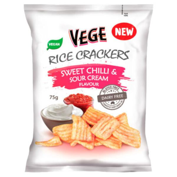 Ajitas Vege Rice Crackers Sweet Chilli & Sour Cream 75g