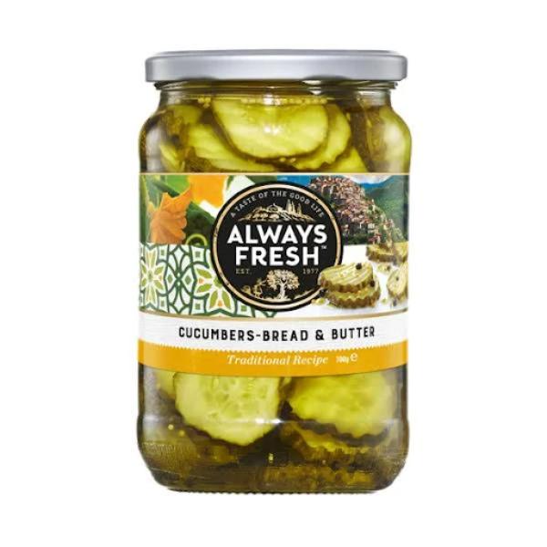 Always Fresh Cucumbers Bread & Butter 700g