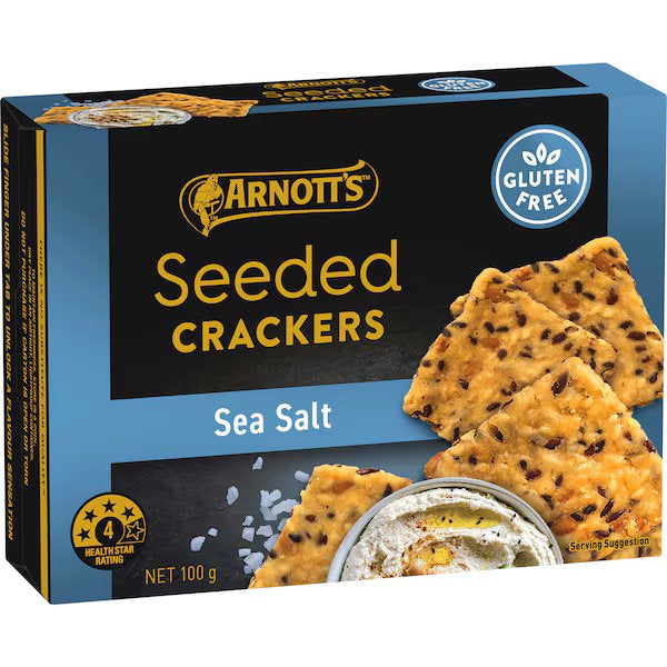 Arnott's Seeded Crackers Sea Salt 100g