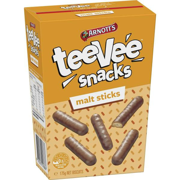 Arnott's Tee Vee Choc Malted Snack Sticks 175g