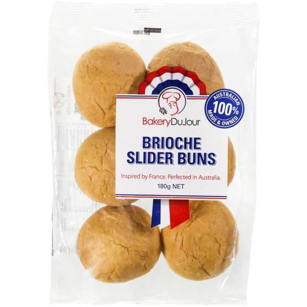 Bakery Du Jour Brioche Slider Buns 180g 6pk