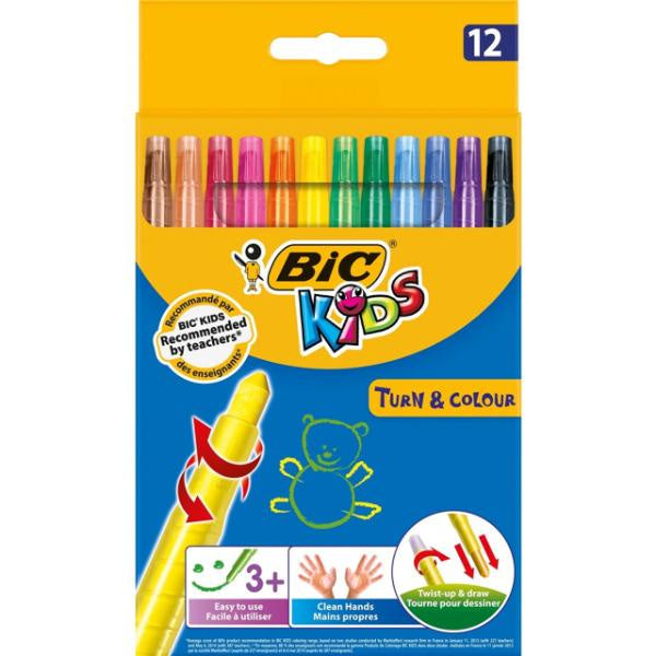 Bic Kids Turn & Colour Crayons 12pk