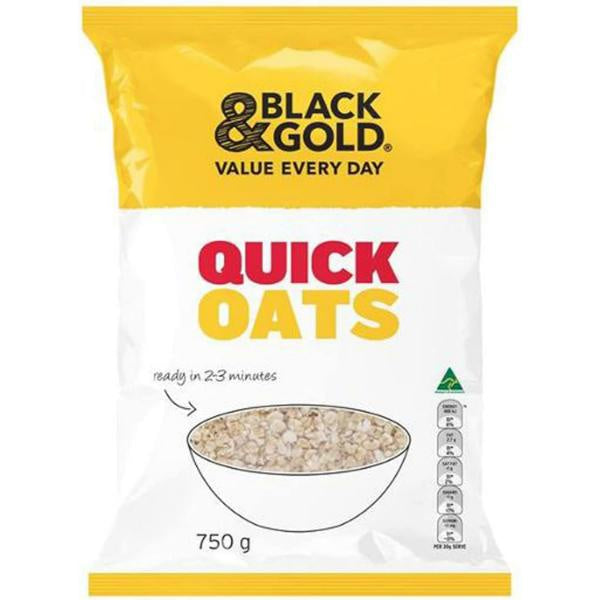 Black & Gold Quick Cooking Oats 750g