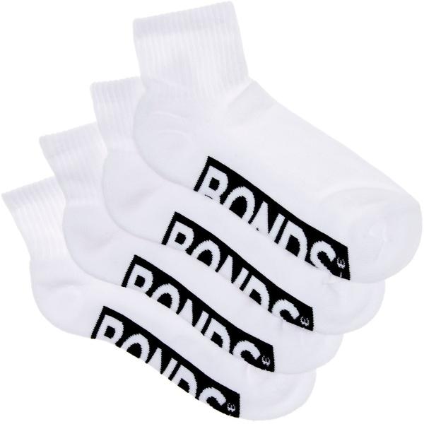 Bonds Quarter Crew Boy's Socks Style RXUT4N 4 Pair Pack