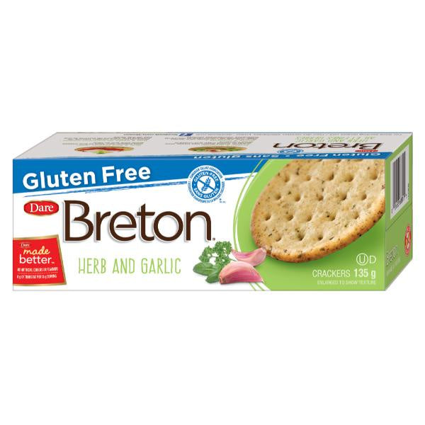 Breton Biscuit Gluten Free Herb & Garlic 135g