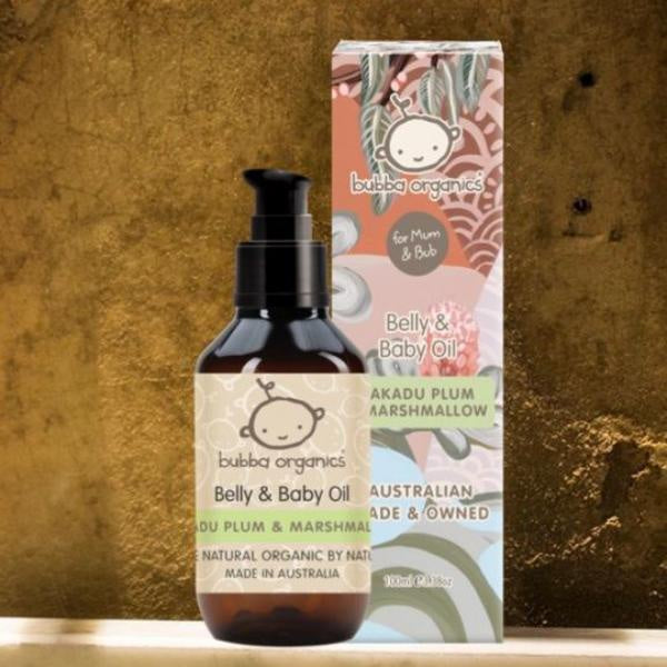 Bubba Organics Australian Kakadu Plum & Marshmallow Belly & Baby Oil 100ml