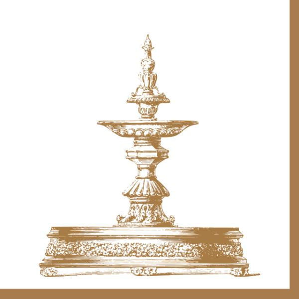 B&Y Sepia Fountain Dinner Napkin