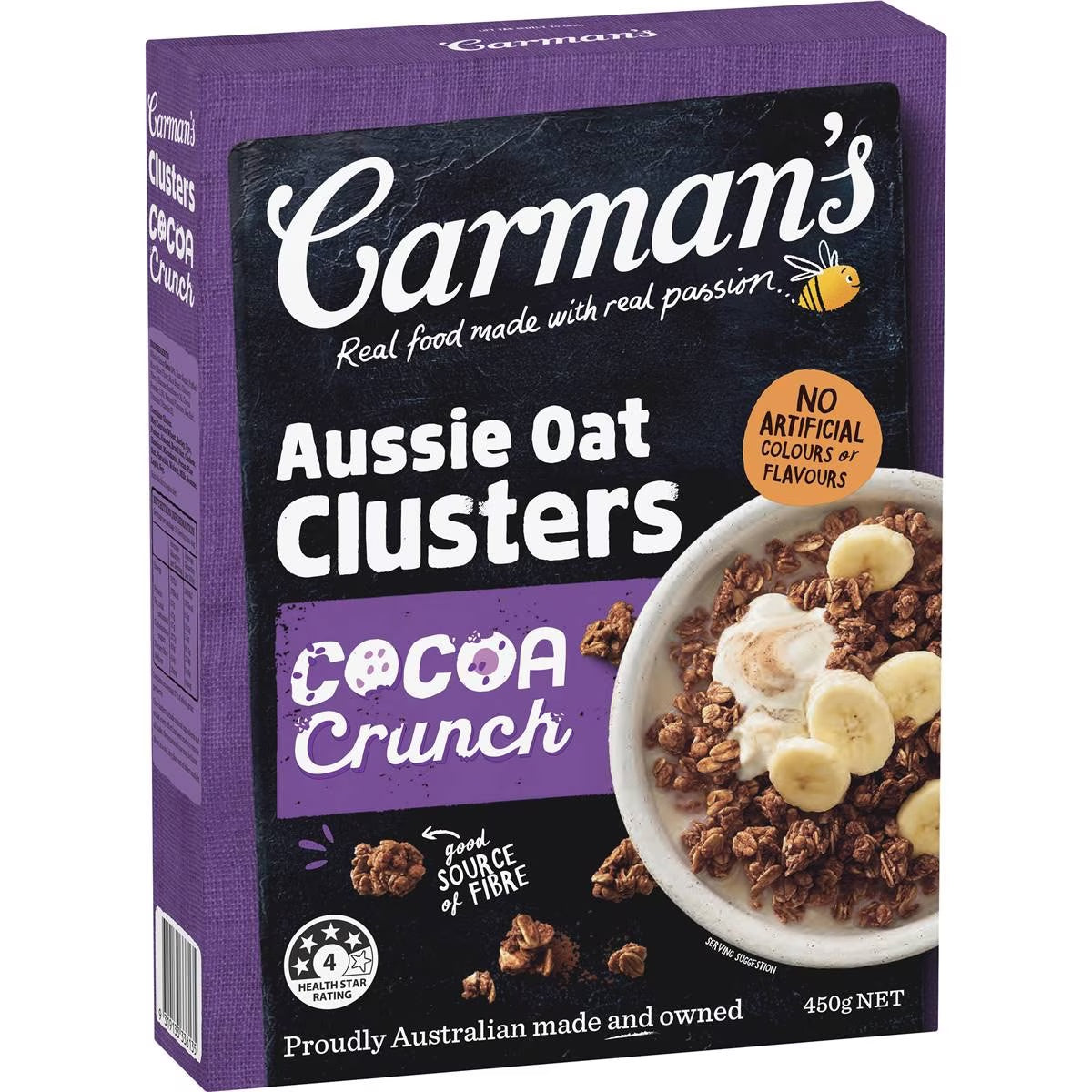 Carman's Oat Clusters Cocoa Crunch 450g