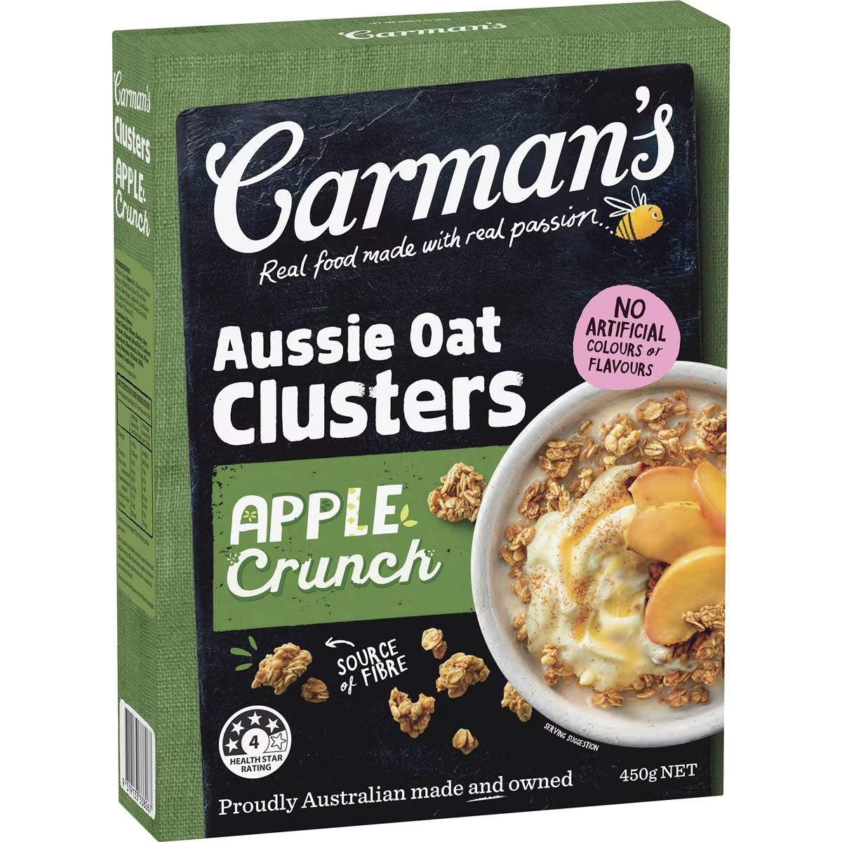 Carman's Oat Clusters Crunchy Apple 450g