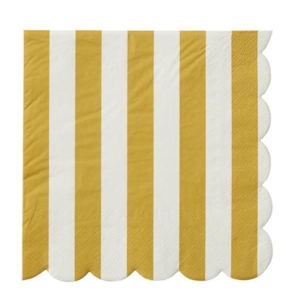 Carnival Mustard 20pk 3ply 33cm Napkin
