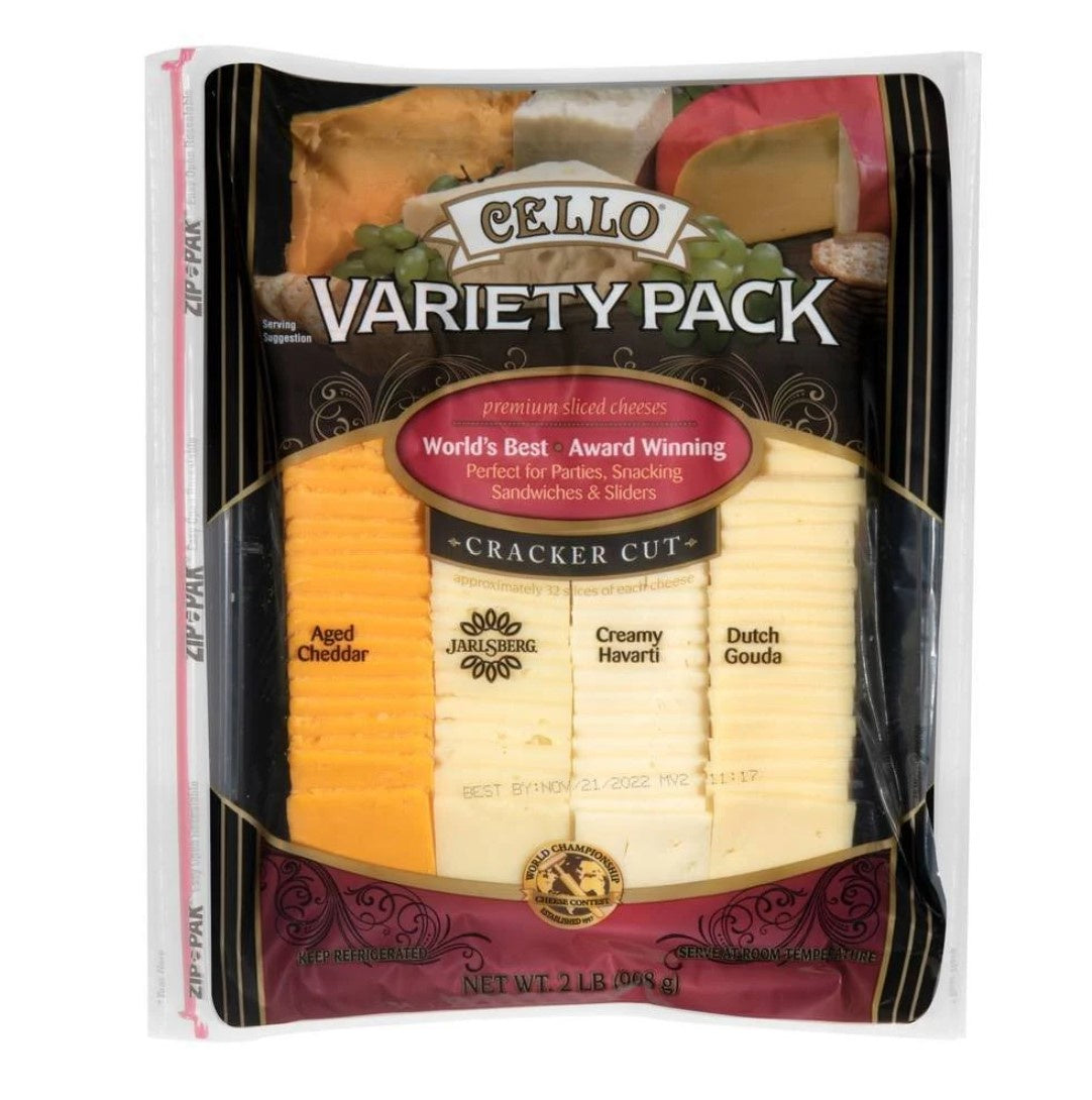 Cello Variety Pack Cheese Cracker Cut Slices 908g