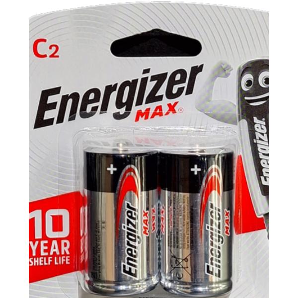 Energizer Max C2 Batteries 2pk