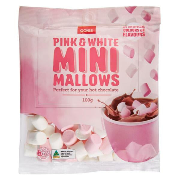 Pink & White Mini Mallows 100g