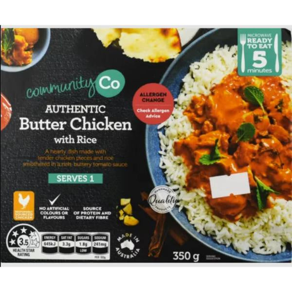 Community Co Authentic Butter Chicken with Rice 350g