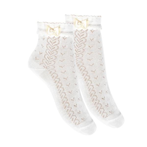 Condor Openwork Ankle Sock with Bow