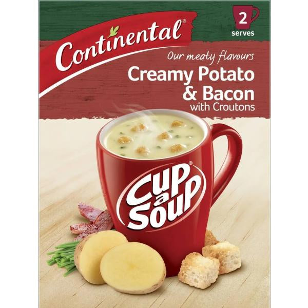 Continental Cup A Soup Creamy Potato & Bacon With Croutons 2pk