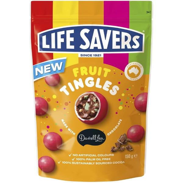 Darrell Lea Lifesaver Fruit Tingles Chocolate Balls 150g