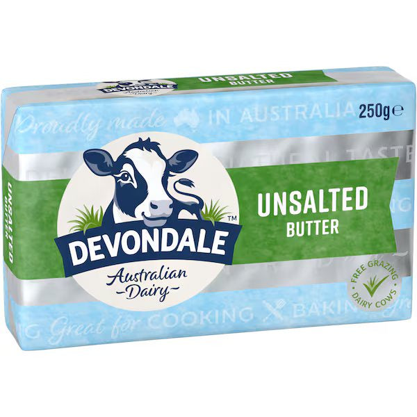 Devondale Unsalted Butter Block 250g