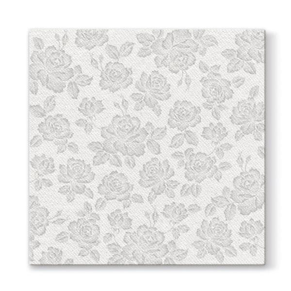 Dinner Airlaid Napkins - Silver Rose - Pk 50