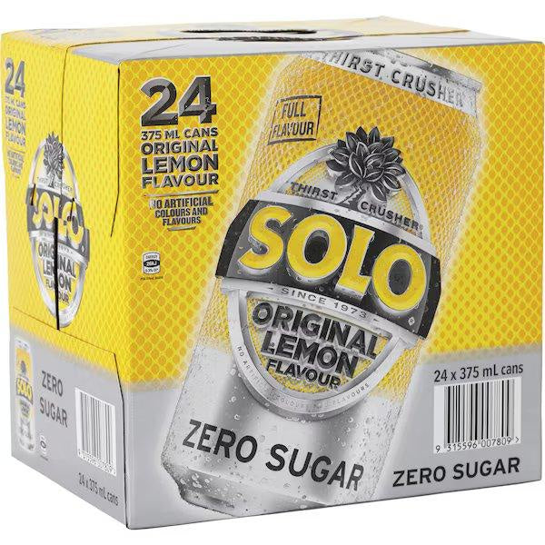 EGV Schweppes Solo No Sugar Cans 375ml x 24pk