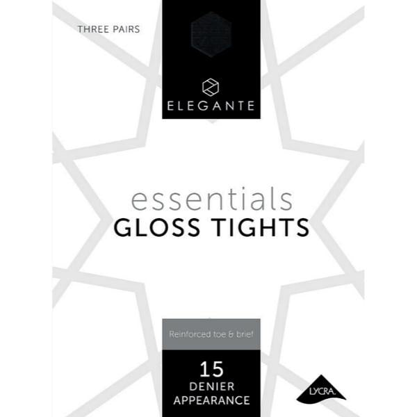 Elegante Essentials Gloss Illusion 15 Denier 3pk