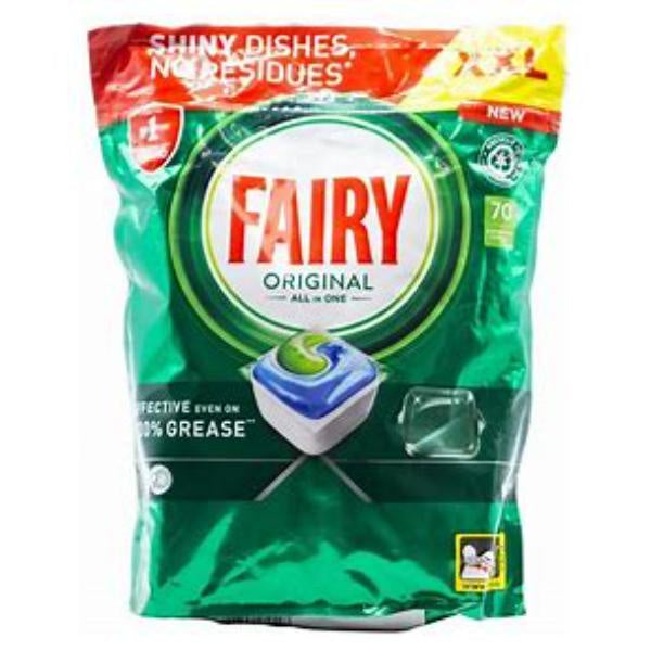 Fairy original all in one dishwasher capsules 70pk