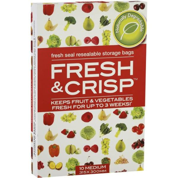 Fresh & Crisp Vegetable Storage Bags Medium Pack 10pk