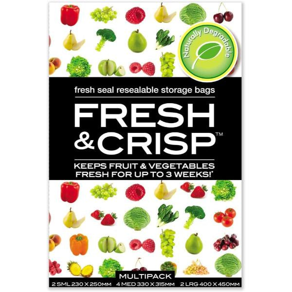 Fresh & Crisp Vegetable Storage Bags Multi Pack 8/pack