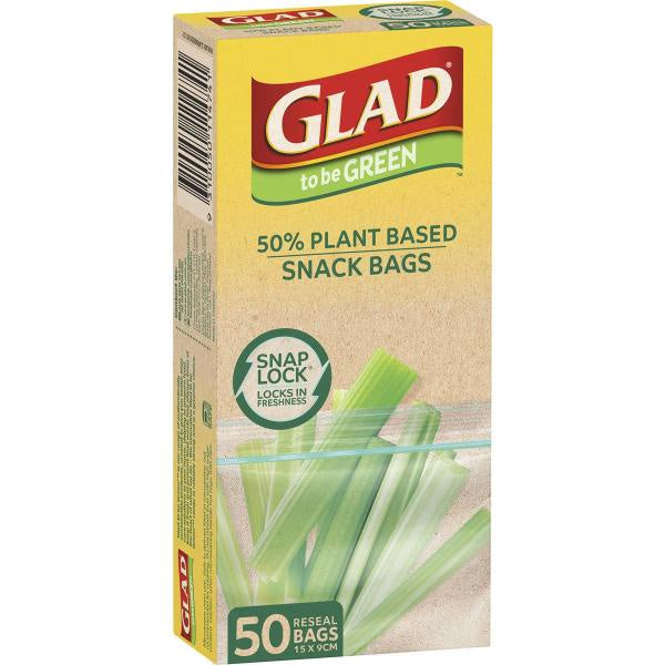 Glad Snack  Snap Lock Bag Bio 50pk