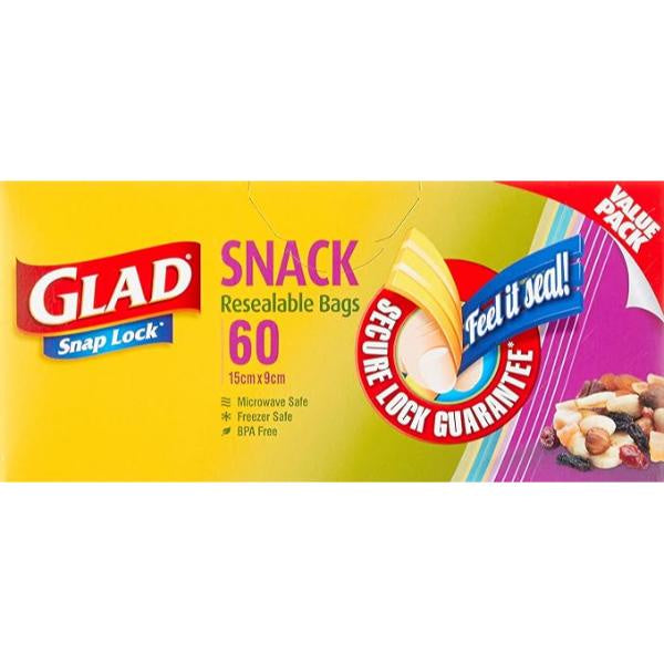 Glad Snaplock Mini Snack Bag 60pk