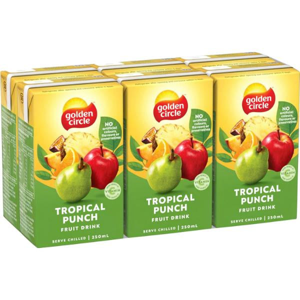 Golden Circle Tropical Punch Poppers 250ml x 6pk