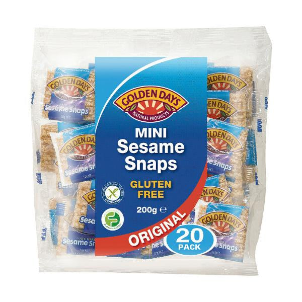 Golden Days Mini Sesame Snaps G/F 20pk 200g