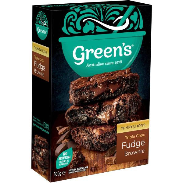 Green's Brownie Mix Triple Choc Fudge 500g