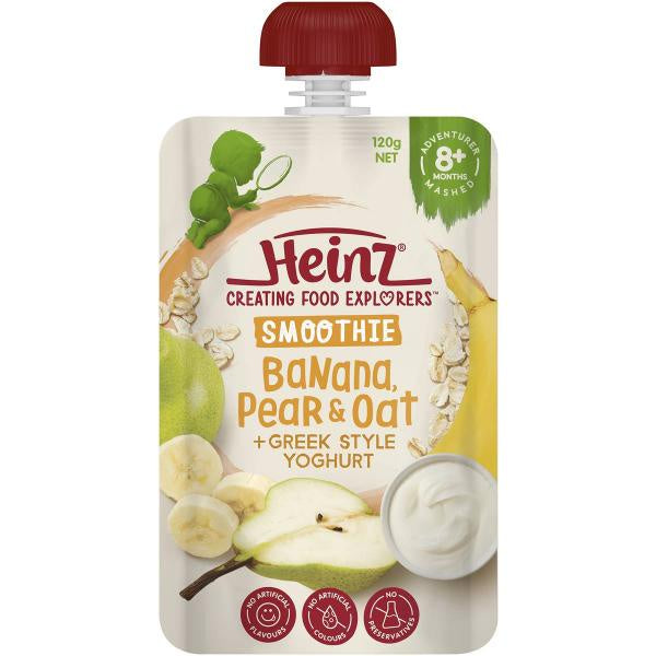 Heinz Smoothie Banana, Pear & Oat + Yoghurt 8mth+ 120g