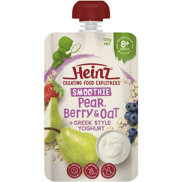 Heinz Smoothie Pear, Berry & Oat + Yoghurt 8mth+ 120g