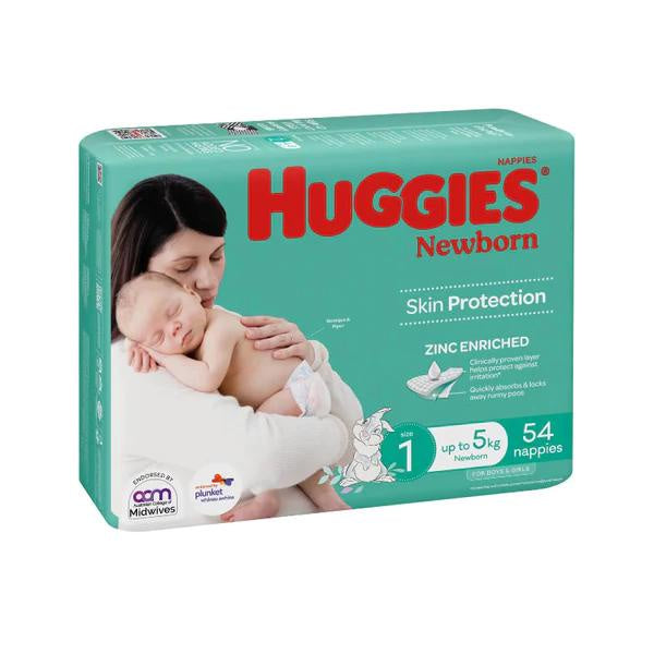 Huggies Newborn Nappies 54pk