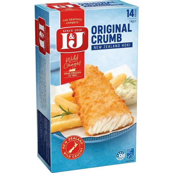 I&J Original Crumb Fish Fillets 1kg