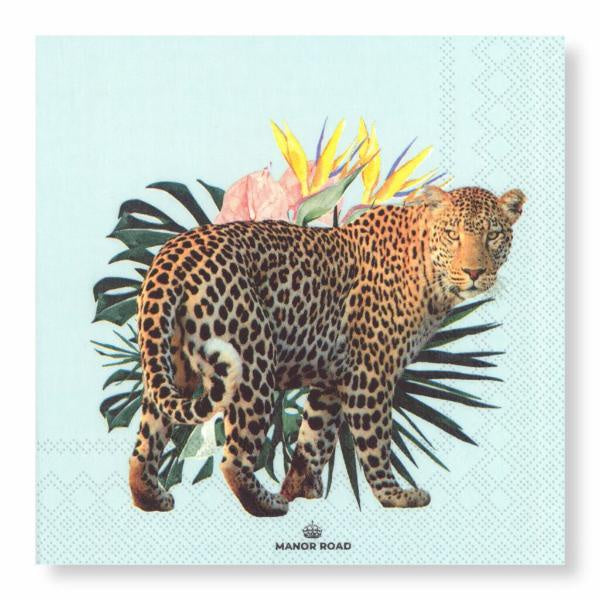 Ice Leopard Napkins - Cocktail